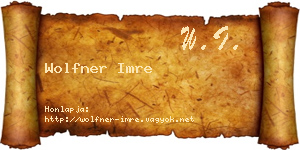 Wolfner Imre névjegykártya