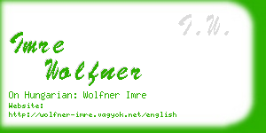 imre wolfner business card